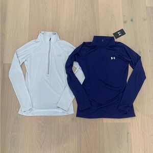 Under Armour Women’s Long Sleeve Half-zip Tops - Light Blue & Indigo